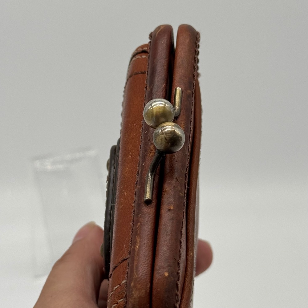 Vintage COACH Legacy Leather Turnlock Kisslock French Purse Wallet Tan 65th Anni - Picture 5 of 16